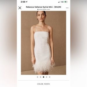 BHLDN Rebecca Vallance Sylvie White Sequin Dress
